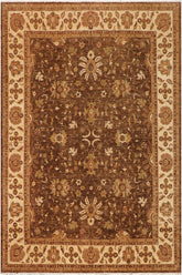 handmade Traditional Kafkaz Brown Beige Hand Knotted RECTANGLE 100% WOOL area rug 9 x 12